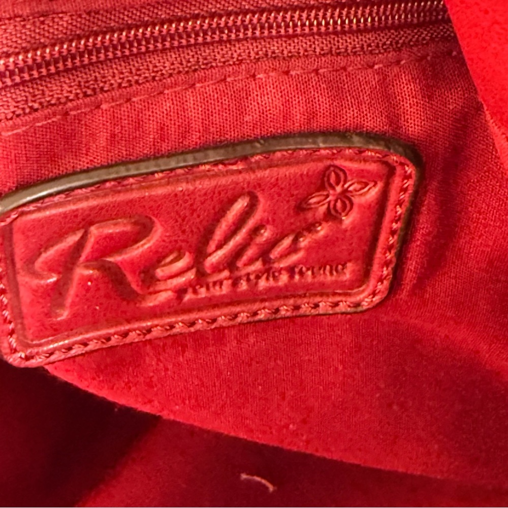RELIC RED LEATHER HOBO BAG WITH BRAIDED STRAPS - Picture 9 of 10